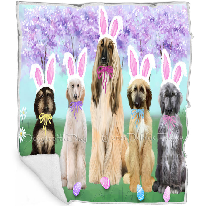 Easter Holiday Afghan Hounds Dog Blanket BLNKT131385