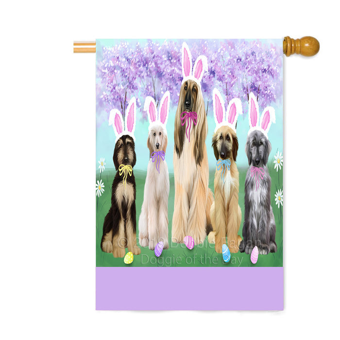 Personalized Easter Holiday Afghan Hound Dogs Custom House Flag FLG-DOTD-A58751