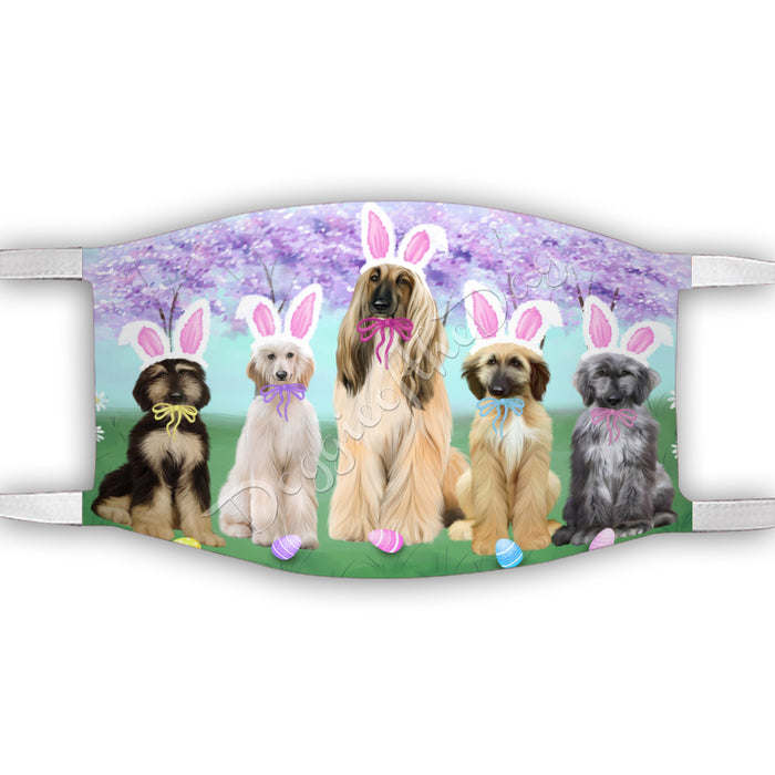 Easter Holiday Afghan Hound Dogs Face Mask FM49561