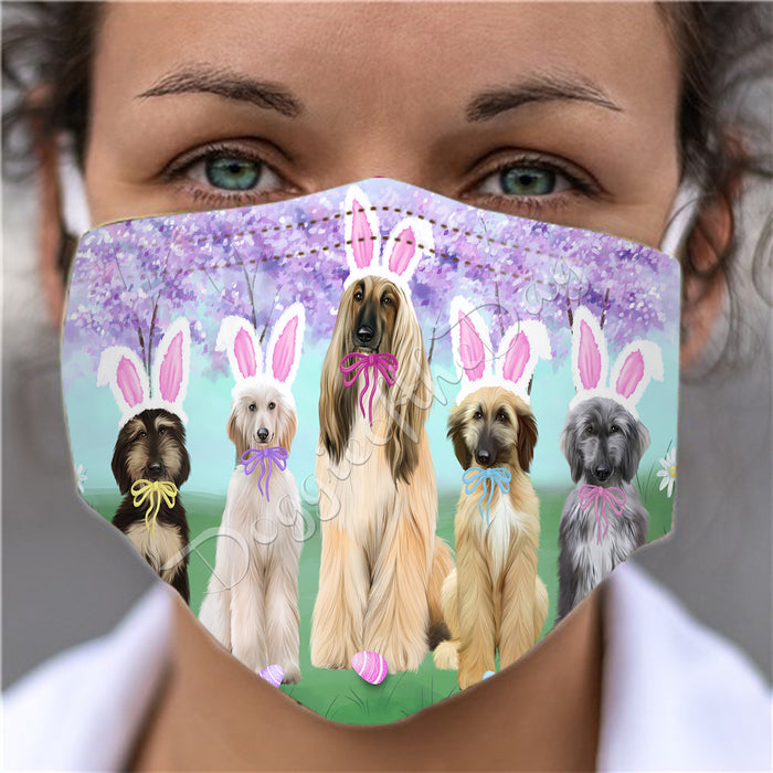 Easter Holiday Afghan Hound Dogs Face Mask FM49561