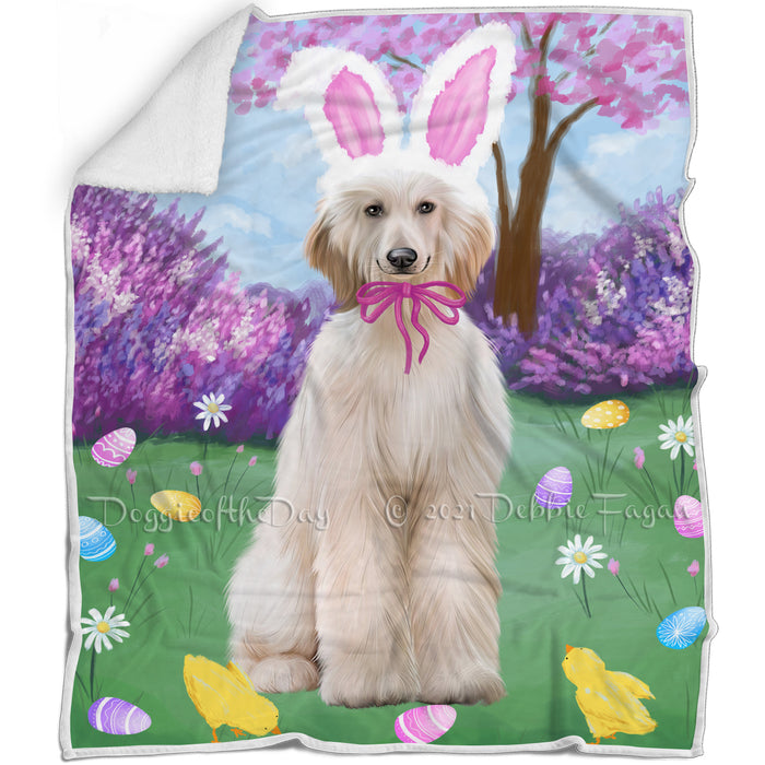 Easter Holiday Afghan Hound Dog Blanket BLNKT131394