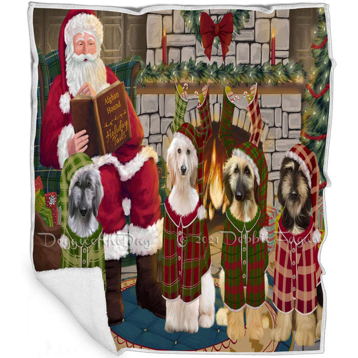 Christmas Cozy Holiday Tails Afghan Hounds Dog Blanket BLNKT115176