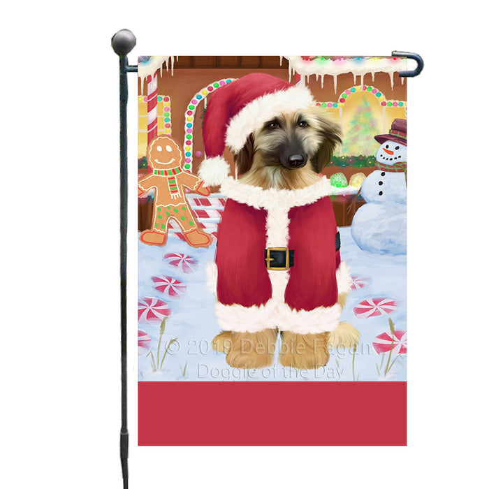 Personalized Gingerbread Candyfest Afghan Hound Dog Custom Garden Flag GFLG63878