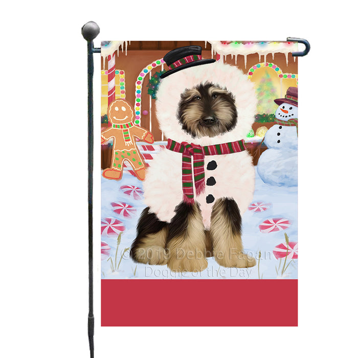 Personalized Gingerbread Candyfest Afghan Hound Dog Custom Garden Flag GFLG63879
