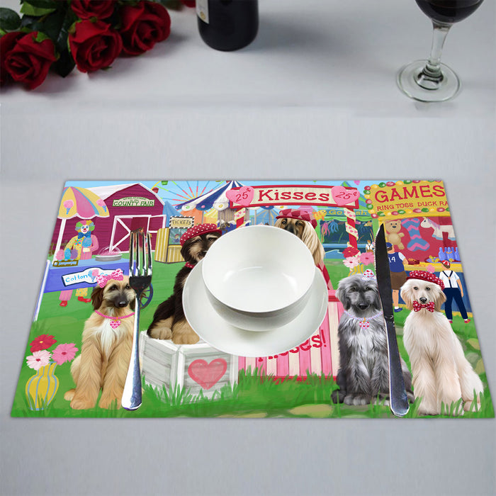 Carnival Kissing Booth Afghan Hound Dogs Placemat