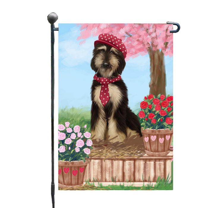 Personalized Rosie 25 Cent Kisses Afghan Hound Dog Custom Garden Flag GFLG64610