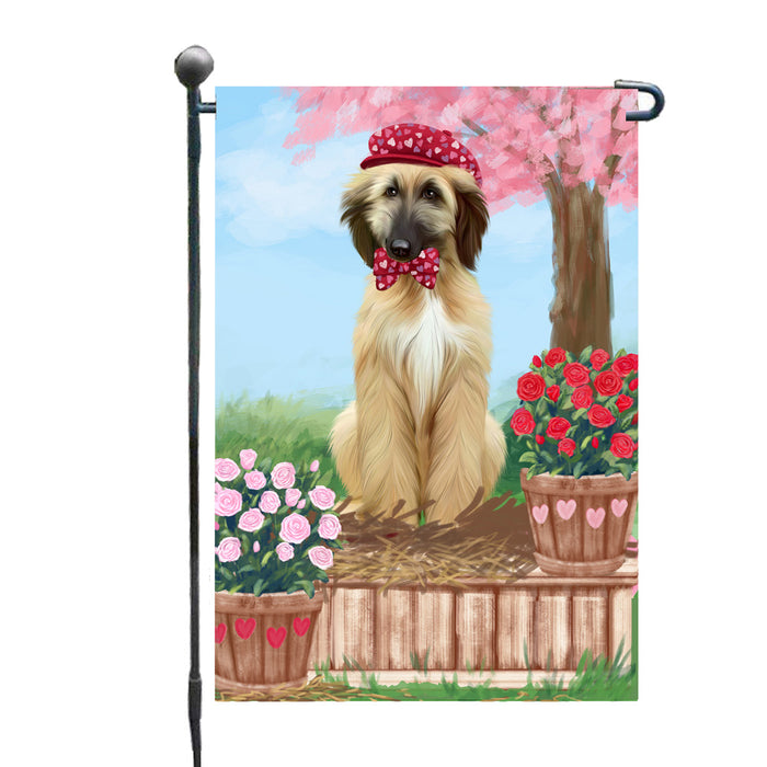 Personalized Rosie 25 Cent Kisses Afghan Hound Dog Custom Garden Flag GFLG64612