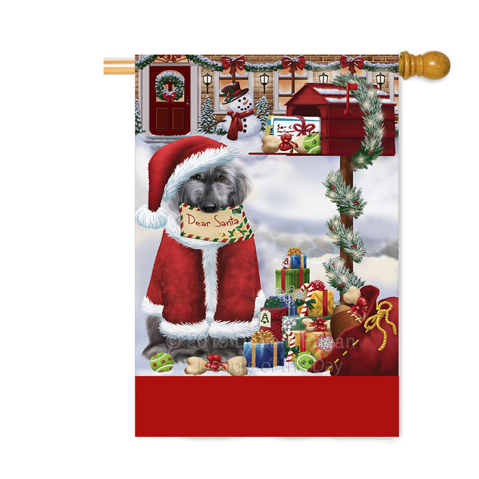 Personalized Happy Holidays Mailbox Afghan Hound Dog Christmas Custom House Flag FLG-DOTD-A59929