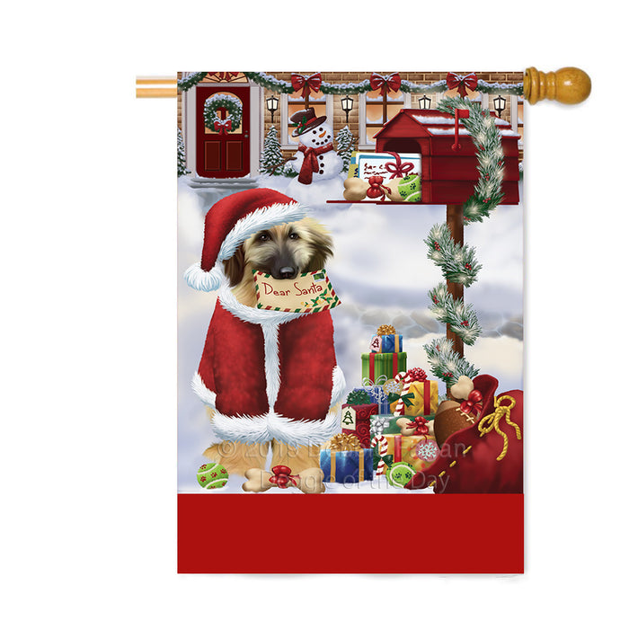 Personalized Happy Holidays Mailbox Afghan Hound Dog Christmas Custom House Flag FLG-DOTD-A59930