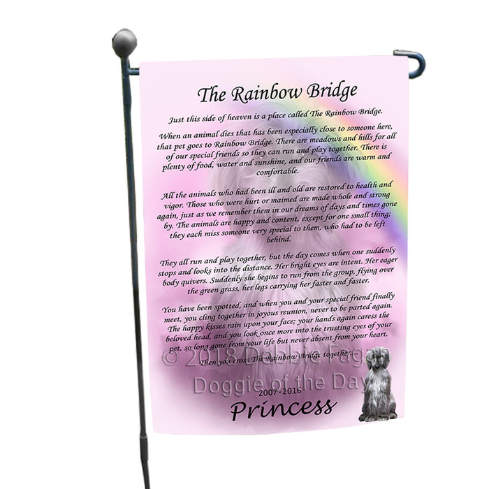 Rainbow Bridge Afghan Hound Dog Garden Flag GFLG56077