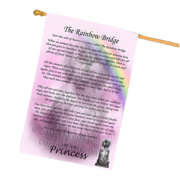 Rainbow Bridge Afghan Hound Dog House Flag FLG56213