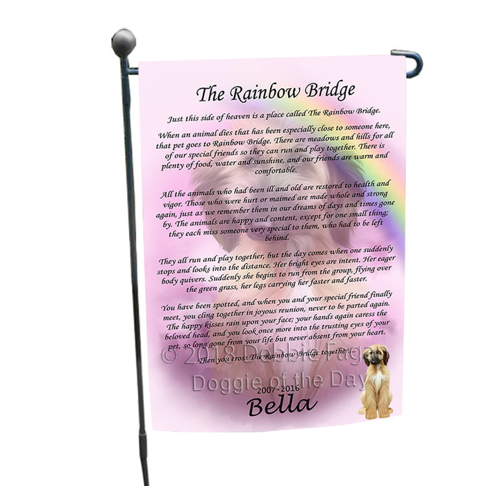 Rainbow Bridge Afghan Hound Dog Garden Flag GFLG56079