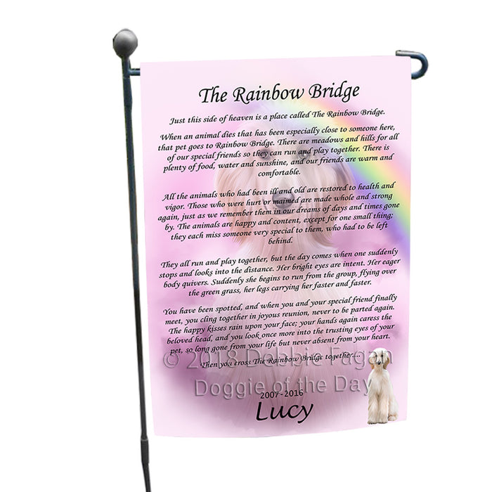 Rainbow Bridge Afghan Hound Dog Garden Flag GFLG56080
