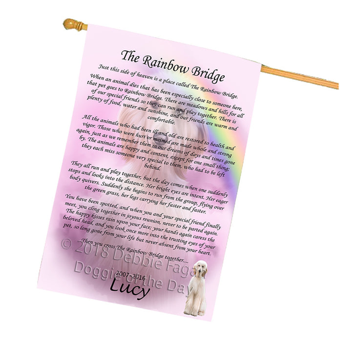 Rainbow Bridge Afghan Hound Dog House Flag FLG56216