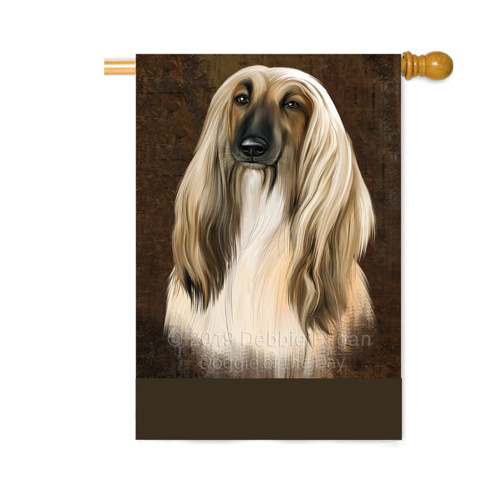 Personalized Rustic Afghan Hound Dog Custom House Flag FLG64456