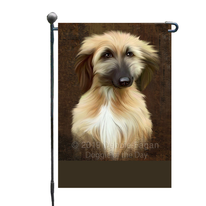 Personalized Rustic Afghan Hound Dog Custom Garden Flag GFLG63382