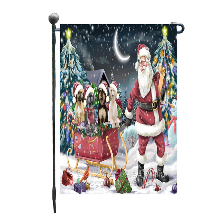 Christmas Santa Sled Afghan Hound Dogs Garden Flags Outdoor Decor for Homes and Gardens Double Sided Garden Yard Spring Decorative Vertical Home Flags Garden Porch Lawn Flag for Decorations