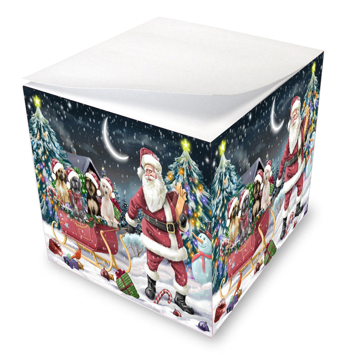 Christmas Santa Sled Afghan Hound Dogs Note Cube NOC-DOTD-A57476