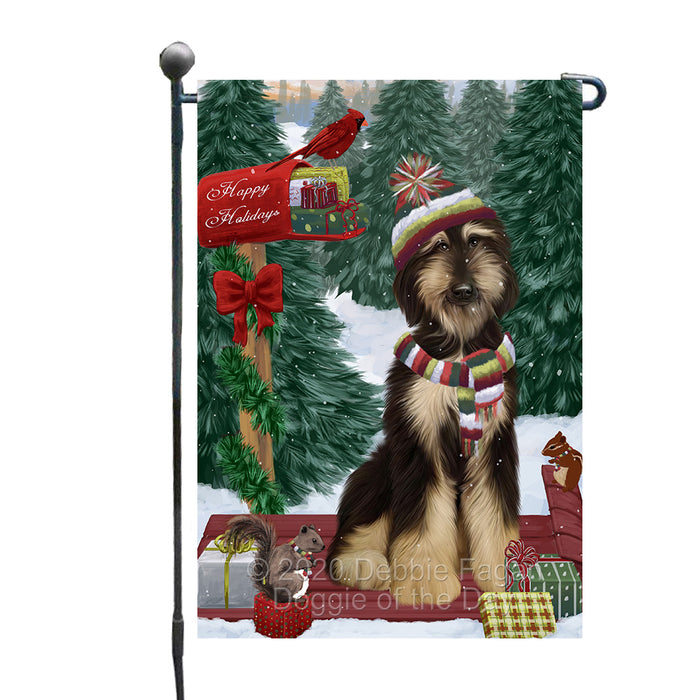 Christmas Woodland Sled Afghan Hound Dog Garden Flags Outdoor Decor for Homes and Gardens Double Sided Garden Yard Spring Decorative Vertical Home Flags Garden Porch Lawn Flag for Decorations GFLG68353