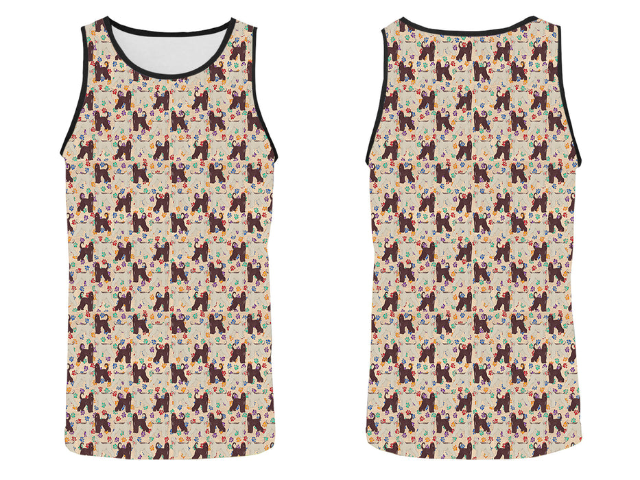Rainbow Paw Print Afghan Hound Dogs Red All Over Print   Men's Tank Top