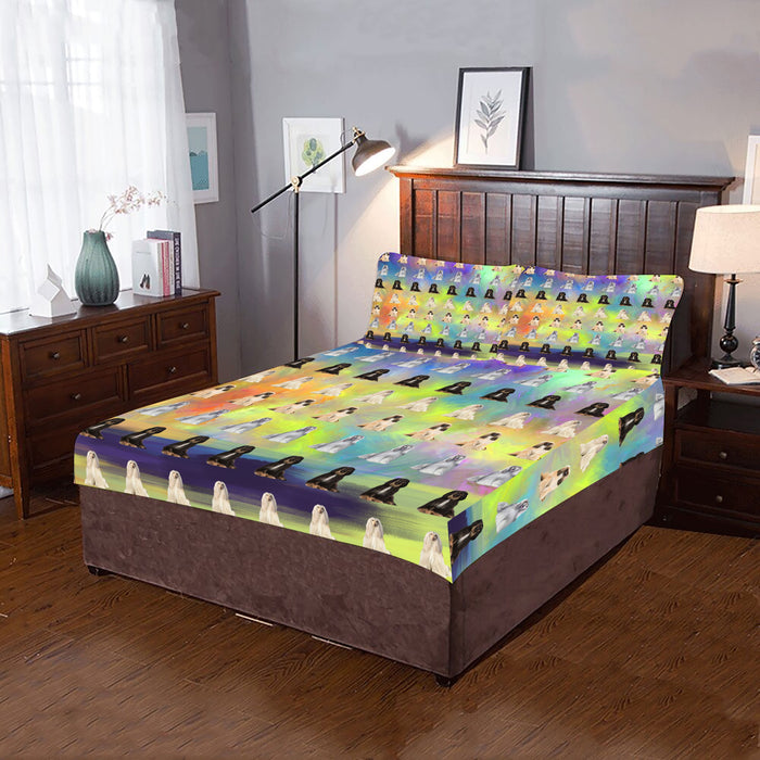 Paradise Wave Afghan Hound Dogs 3-Piece Bedding Set