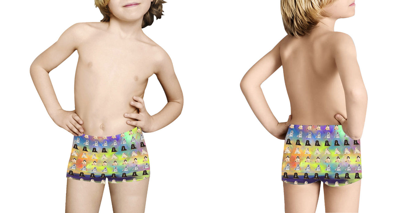 Paradise Wave Afghan Hound Dogs All Over Print Kid's Boxer Briefs
