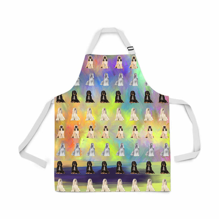 Paradise Wave Afghan Hound Dogs All Over Print Adjustable Apron