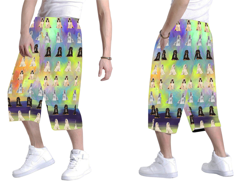 Paradise Wave Afghan Hound Dogs All Over Print Men's Baggy Shorts