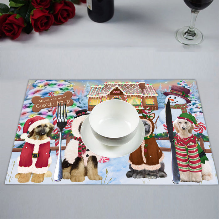 Holiday Gingerbread Cookie Afghan Hound Dogs Placemat