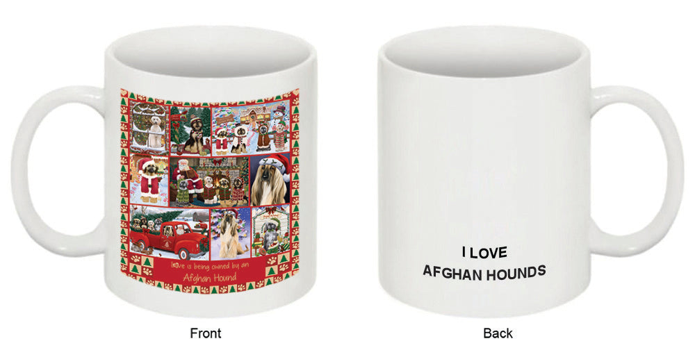 Love is Being Owned Christmas Afghan Hound Dogs Coffee Mug MUG52583