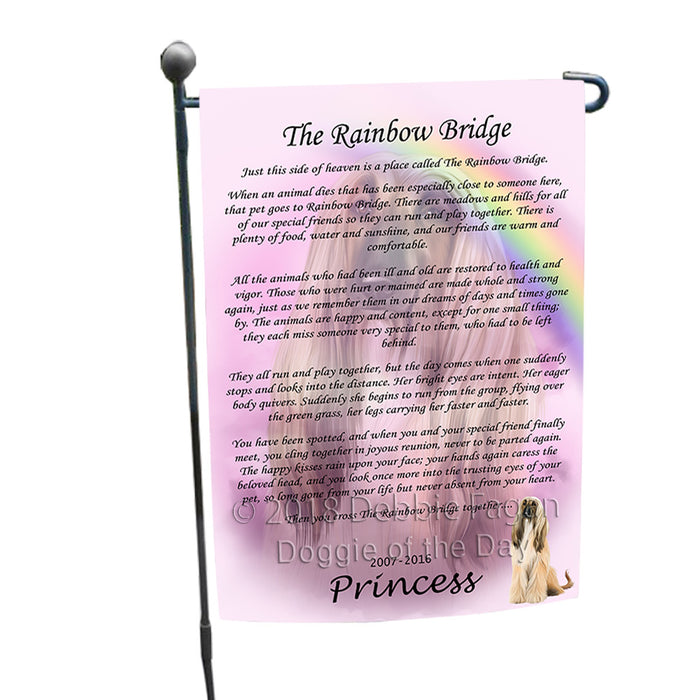 Rainbow Bridge Afghan Hounds Dog Garden Flag GFLG56082