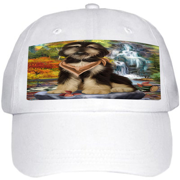 Scenic Waterfall Afghan Hound Dog Ball Hat Cap HAT52692