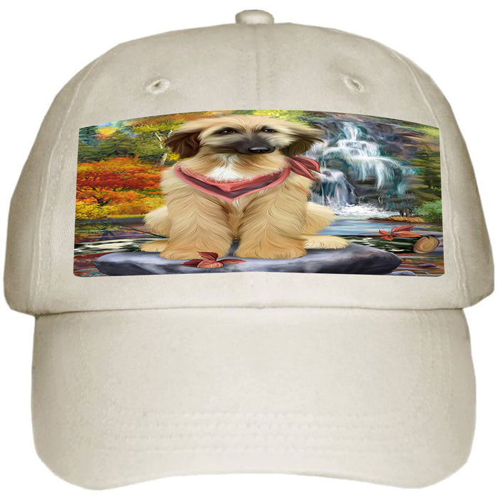 Scenic Waterfall Afghan Hound Dog Ball Hat Cap HAT52695