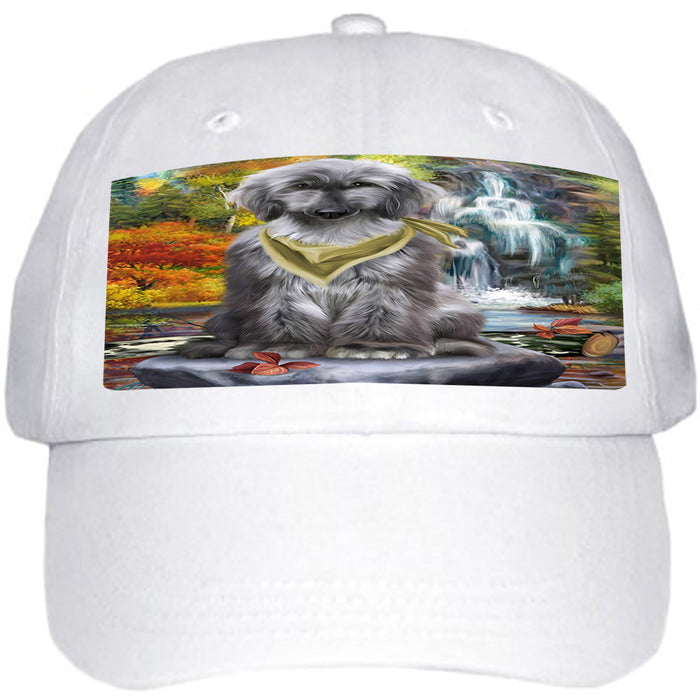 Scenic Waterfall Afghan Hound Dog Ball Hat Cap HAT52698