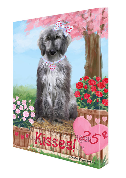 Rosie 25 Cent Kisses Afghan Hound Dog Canvas Print Wall Art Décor CVS123983