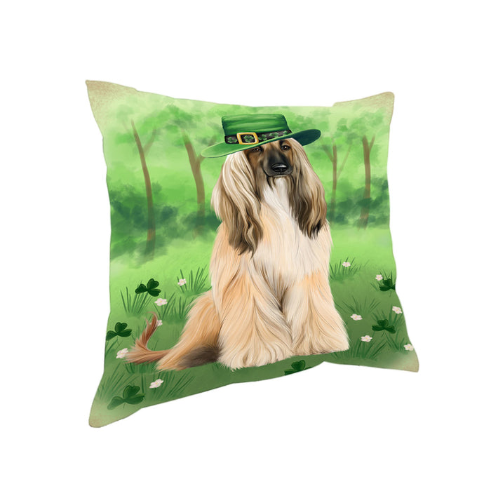 St. Patricks Day Irish Portrait Afghan Hound Dog Pillow PIL85944