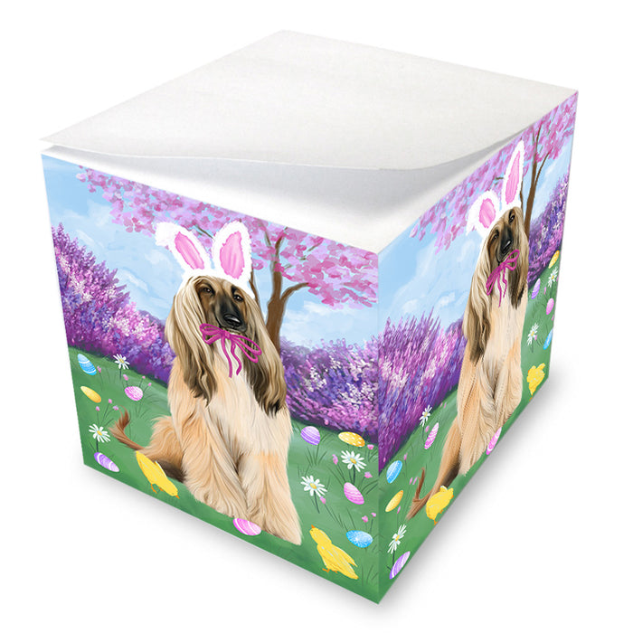 Easter Holiday Afghan Hound Dog Note Cube NOC54971