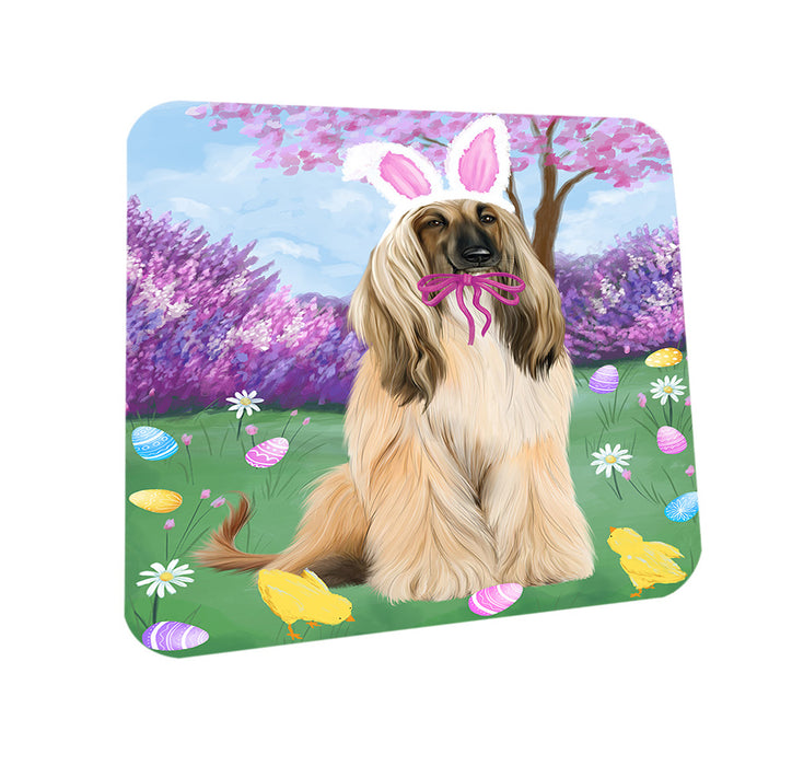 Easter Holiday Afghan Hound Dog Coasters Set of 4 CST56812