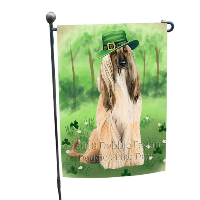 St. Patricks Day Irish Portrait Afghan Hound Dog Garden Flag GFLG64926