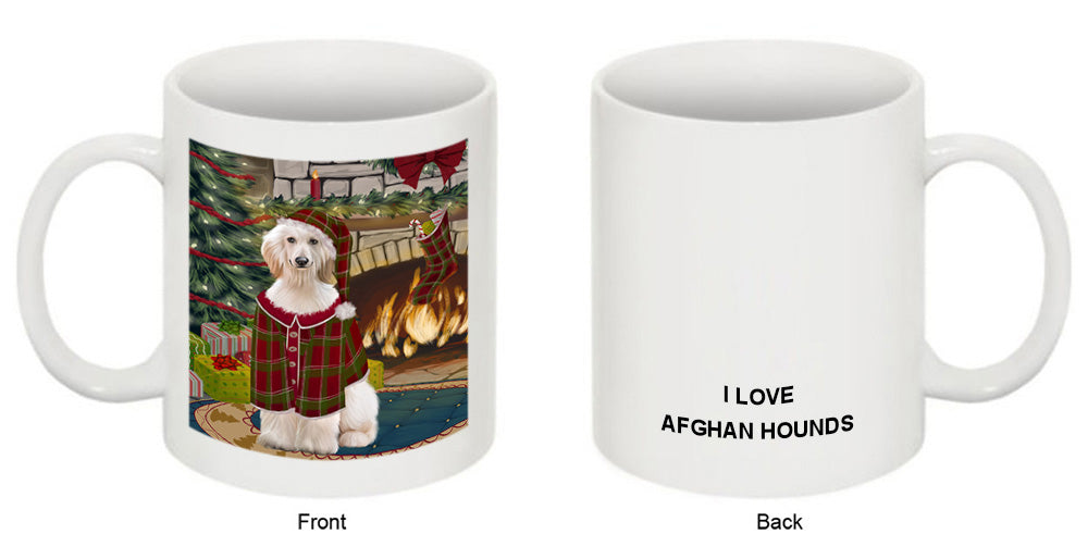 The Stocking was Hung Afghan Hound Dog Coffee Mug MUG50542