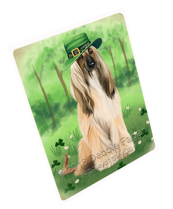 St. Patricks Day Irish Portrait Afghan Hound Dog Refrigerator / Dishwasher Magnet RMAG104160