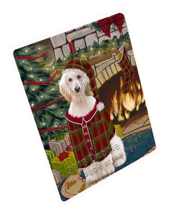 The Stocking was Hung Afghan Hound Dog Magnet MAG70569 (Small 5.5" x 4.25")