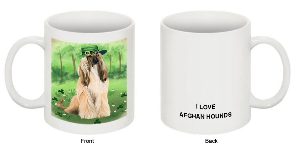 St. Patricks Day Irish Portrait Afghan Hound Dog Coffee Mug MUG52356