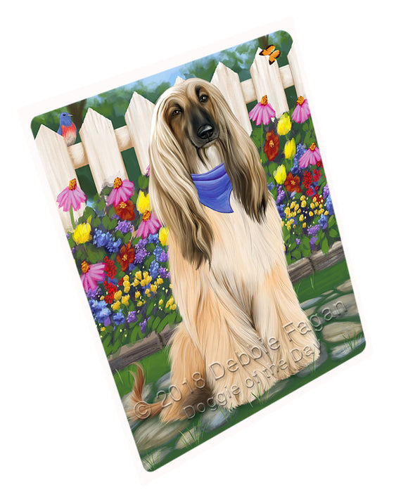 Spring Floral Afghan Hound Dog Large Refrigerator / Dishwasher Magnet RMAG73494