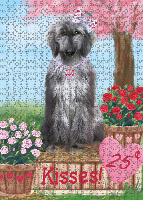 Rosie 25 Cent Kisses Afghan Hound Dog Puzzle with Photo Tin PUZL91208