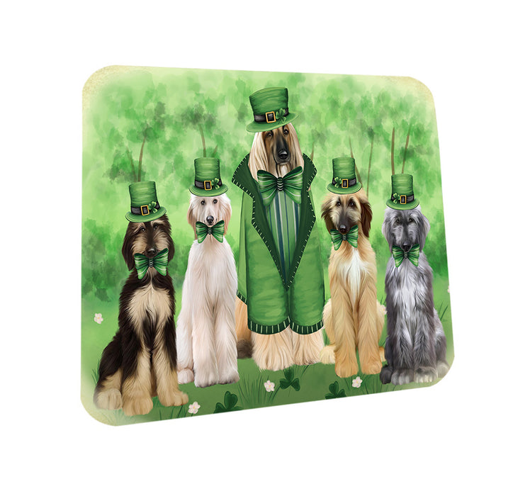 St. Patricks Day Irish Portrait Afghan Hound Dogs Coasters Set of 4 CST56917