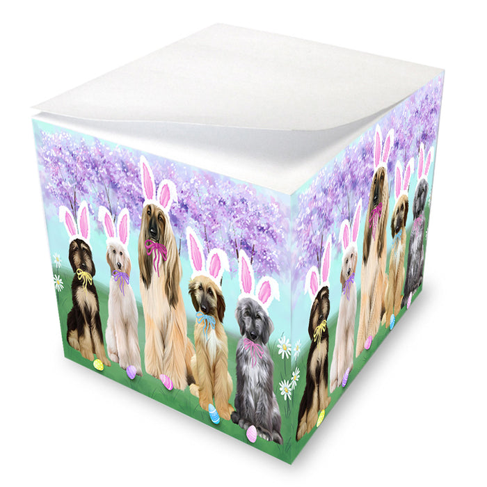 Easter Holiday Afghan Hounds Dog Note Cube NOC54972