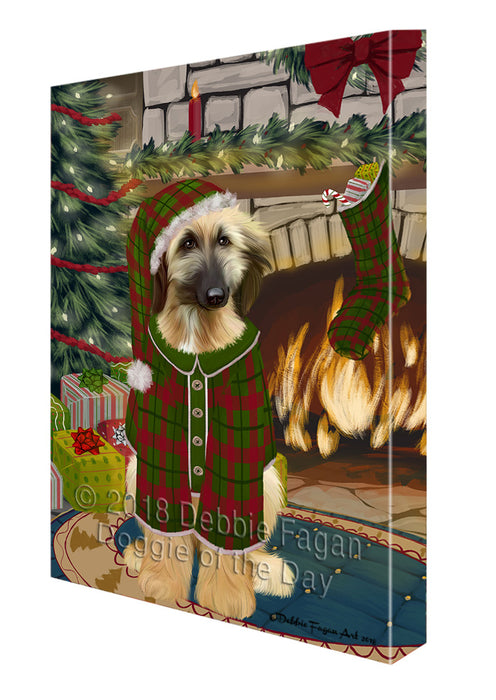 The Stocking was Hung Afghan Hound Dog Canvas Print Wall Art Décor CVS116234