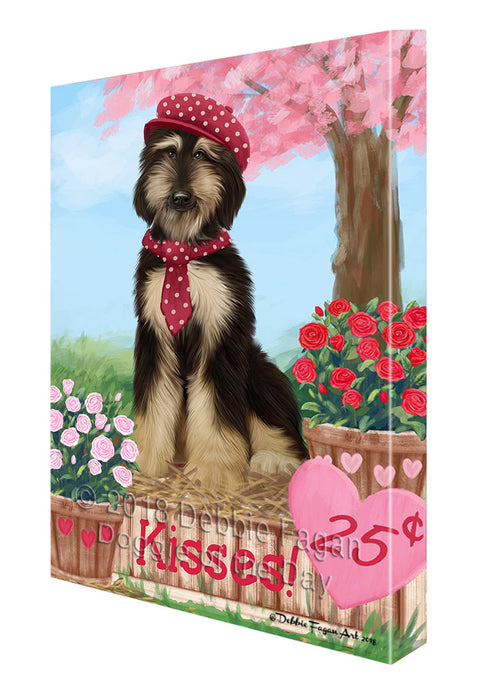 Rosie 25 Cent Kisses Afghan Hound Dog Canvas Print Wall Art Décor CVS123992