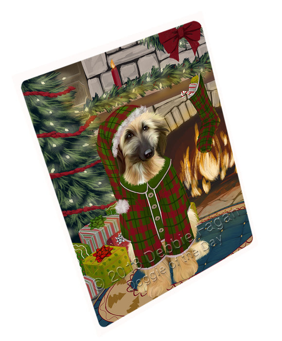 The Stocking was Hung Afghan Hound Dog Magnet MAG70572 (Small 5.5" x 4.25")